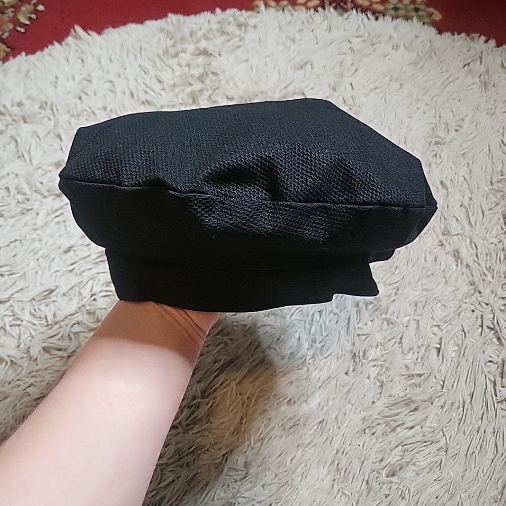 Designer Ellen Christine Millinery New York Hat Beret Like Black Hat Cap Unique